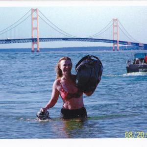 Wild Woman Kellie Nightlinger finishes swimming 675 miles in true warrior fashion with only a bikini and her will