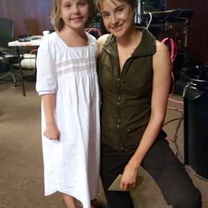 Callie McClincy with Shailene Woodley on Insurgent
