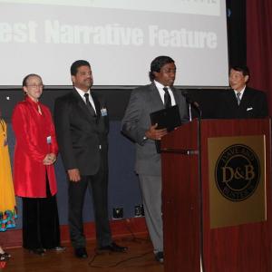 Receiving the Award  Best Narrative Feature Film from TWIFF