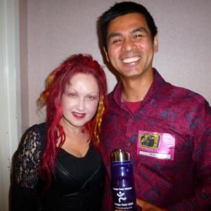 Cyndi Lauper backstage after her concert in Atlantic City