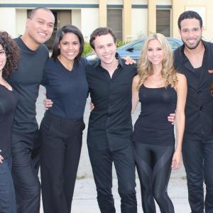 Austin Michael with the cast of Broken A Musical including Laura Stahl Napoleon Tavale Amaris Davidson Austin Michael Christina Rose Gray Mckenzie and Ashely Argota left to right