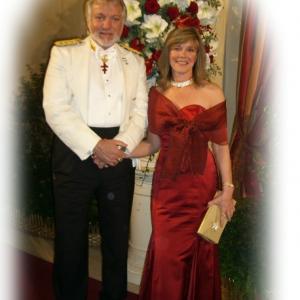 Colonel Jack Kingston with Jannetta Kingston - Hofburg Palace, Vienna New Years Ball, 2006