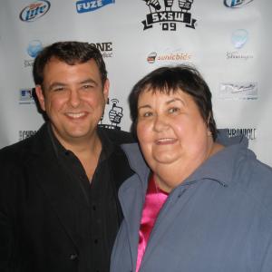 Chire Freihofer and Kathy Lamkin at SXSW 2009 premiere of ExTerminators