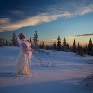 Christine Hals in a music video shot by Norwegian prizewinning photographer Per Ottar Walderhaug. Location: Nordhue mountain in Hedmark.