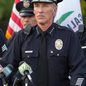Actor Fred Galle as LA Police Chief Cantor in the hit movie Lets Be Cops for 20th Century Fox Studios and Genre Films Directed by Luke Greenfield