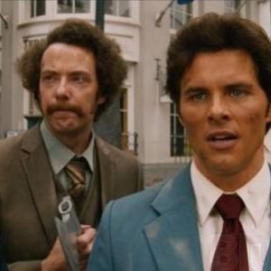 Paul Chappell Patrick Williams James Marsden and Fred Galle star in Anchorman 2 The Legend Continues ratings war 2013