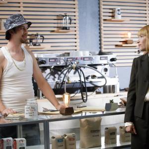 Still of Carrie Brownstein and Andrew Dhulst in Portlandia (2011)