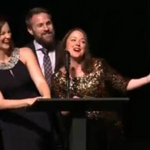 Presenting at the Indie Series Awards with Troy Mundle and Erin Coleman