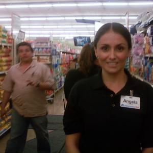 Leslie Garza as an employee in the Albertsons commercial airing in Univison Telemundo  Azteca America