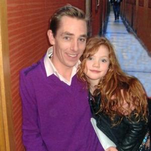 2009 with Ryan Tubridy TV Presenter of the Late Late Show RTE1 Television prior to first ever live performance on the Late Late Toy Show having been chosen from nationwide auditions