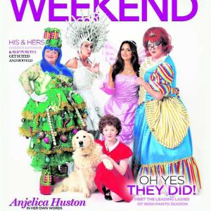As ANNIE with Sandy the Dog (Annie The Musical) Front cover of Weekend Magazine, Irish Independent Newspaper
