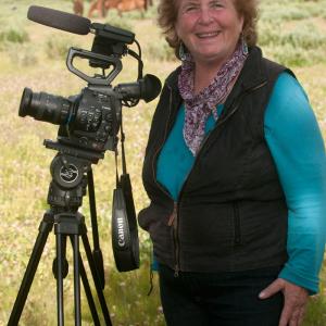 Susan Feddema-Leonard, Cinematographer on a production shoot.