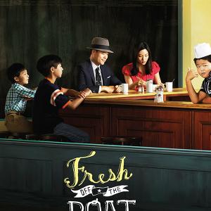 Lucille Soong Randall Park Constance Wu Forrest Wheeler Ian Chen and Hudson Yang in Fresh Off the Boat 2015
