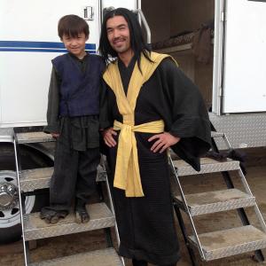 Ian Anthony Dale and Forrest Wheeler on set of the Mortal Kombat Legacy Web Series