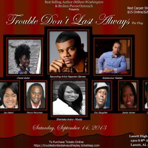 Trouble Dont Last Always Stage Play Flyer
