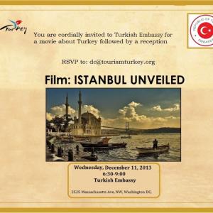 Screening of Istanbul Unveiled at the Turkish Embassy in Washington D.C. in December 2013.