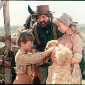 Still of Kevin Corcoran, Beverly Washburn and Jeff York in Old Yeller (1957)