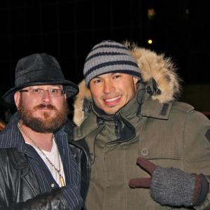 Me with Chino Ramirez on Set of Tapped