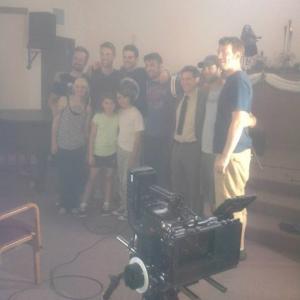 Jean Nasser with the Crew after shooting the Lead for the Music Video 