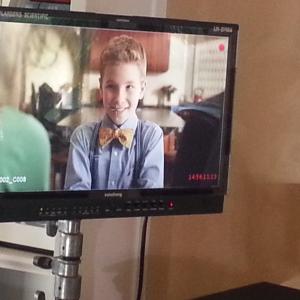 Justin Ellings aka Leonard on set filming a Lynx Grills commercial