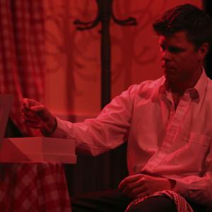 Playing the waiter in Williamstown Little Theatres production of Farragut North by Beau Willimon