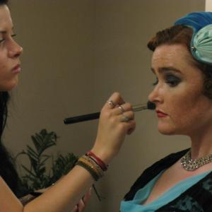 The Audition  2009   Samantha Lynn Ward puts finishing touches on me to complete a total transformation into a 1920s Flapper Floozie  Flapper Hussy    yet come to think of it I was the only one beside the leads to not lose their clothes!