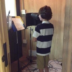 In the recording studio for ADR on 