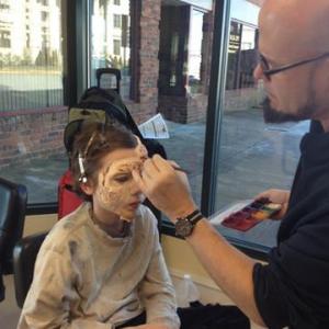 On the set of Dark Awakening with makeup artist Bruce Spalding Fuller February 2013
