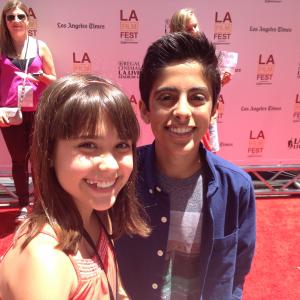 Molly Jackson and Karan Brar at the Earth to Echo Red Carpet