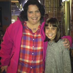 Molly Jackson and Jen Ray on the set of The Middle