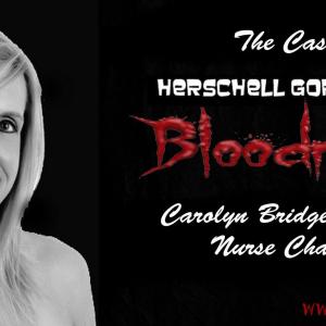 Carolyn Bridget Kennedy as Nurse Champagne in Herschell Gordon Lewis horror movie BloodMania