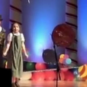 Sabrina as Veruca Salt in Willy Wonka Jr age 9