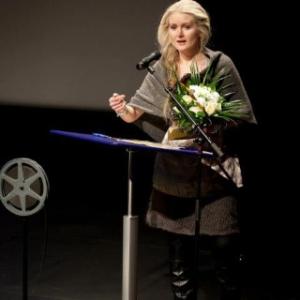Annika Álofti -Acceptance speech for the Viewers Choice Award for the film Mist.