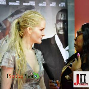Annika lofti interview at the premiere of Invasion 1897 at the Odeon Cinema 2014