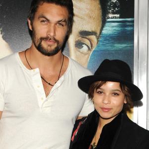 Jason Momoa and Zo Kravitz at event of Bullet to the Head 2012