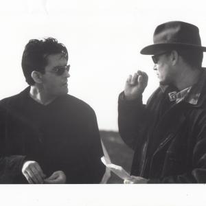 Writer-Director David M. O'Neill directing Charlie Sheen in 20th's Five Aces.