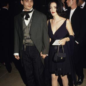 Johnny Depp and Winona Ryder at The 48th Annual Golden Globe Awards