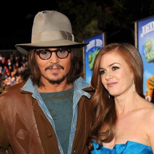 Johnny Depp and Isla Fisher at event of Rango (2011)