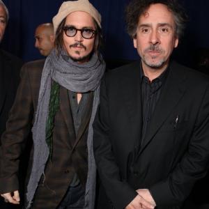 Johnny Depp and Tim Burton at event of Alisa stebuklu salyje 2010