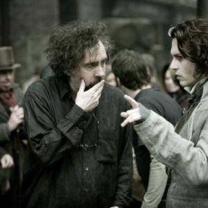 Johnny Depp and Tim Burton in Sweeney Todd: The Demon Barber of Fleet Street (2007)