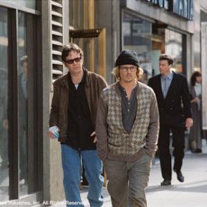 Still of Johnny Depp and Timothy Hutton in Secret Window 2004