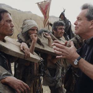 Still of Johnny Depp and Terry Gilliam in Lost in La Mancha 2002