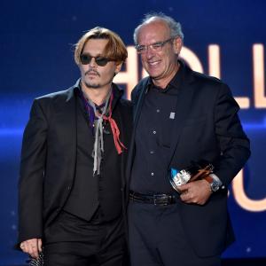 Johnny Depp and Shep Gordon at event of Hollywood Film Awards 2014