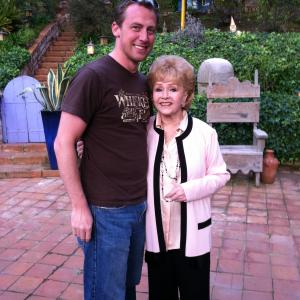 With Actress Debbie Reynolds  Post filming interview