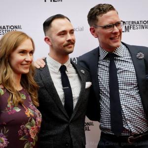 Dana Stoutenburg, Thomas Robert Lee, and Cody Ray Thompson at the premiere of EMPYREAN at the 2015 Calgary International Film Festival.