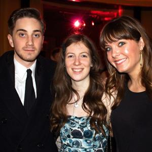 Austin MacDonald, Cleo Tellier and Katie Uhlmann at the Actra Awards 2015 ceremony in Toronto