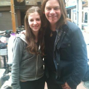 Cleo Tellier and Alan Doyle on set for a music video 2012