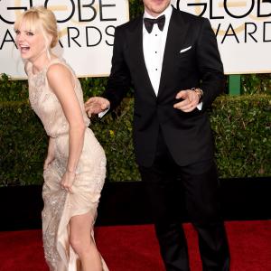 Anna Faris and Chris Pratt at event of 72nd Golden Globe Awards (2015)