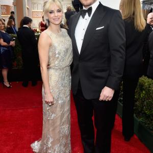 Anna Faris and Chris Pratt at event of 72nd Golden Globe Awards 2015