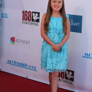Hannah on the red carpet
